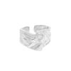 526 Versión coreana de INS diseño de nicho temperamento Joker cara irregular microincrustado circonita anillo de plata de ley S925 para mujer