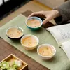 Estilo Nacional Qingji Pastel Pintado a Mano Primavera, Verano, Otoño e Invierno Taza de Té de Cuatro Estaciones Juego de Té Kung Fu Taza de Maestro para el Hogar Taza Individual Taza de Té