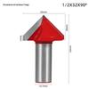6 punhos em forma de V faca 6mm ferramenta de fresagem de madeira 3D faca 3D em forma de V cortador de fresagem faca de gravação 60 graus 90 graus 120 graus