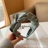 Banda para el cabello nueva, elegante, combinable, de ala ancha, plisada, prensada, avanzada, con parte superior craneal alta, venta al por mayor