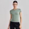 Camiseta de Manga Corta para Mujer Osyo Snu con Sensación de Segunda Piel Ajustada Cuello Redondo Top de Yoga Ropa de Yoga Fitness de Alta Gama Transpirable para Mujer