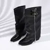 2026 Novas Botas de Cavaleiro Europeias e Americanas de Cano Alto Estilo Britânico Sola Grossa Aumento de Altura Botas Longas Acima do Joelho Botas Femininas