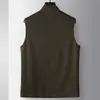 Colete Casual Masculino 2026 Primavera/Verão Luxo Leve Estilo Old Money Gola Alta Malha de Lã Sem Mangas Jaqueta de Alta Qualidade para Jovens