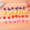 Pincel de esponja para pintar para niños, 26 letras minúsculas en inglés, sello de esponja, herramientas creativas de pintura