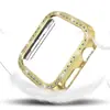 Adecuado para Apple Watch Generaciones 1-6 Funda Protectora de Diamantes de una Sola Fila PC Electrochapado Funda con Recorte de Diamante