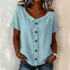 2026 Nuevo Verano Transfronterizo Estilo Europeo y Americano Moda Tendencia Suéter Cuello Redondo Corte Holgado Camiseta de Botones para Mujer