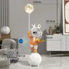 Coelho Astronauta Espacial Grande Enfeite para Lateral de Sofá, Estante de TV, Decoração de Chão, Presente de Inauguração de Casa para Sala de Estar, Decoração de Luxo Leve