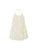 Vestido Feminino de Moda Europeia e Americana Marca Z com Decote Halter Mais Vendido no Aliexpress Transfronteiriço Cor Damasco Poliéster Elástico Sexy Za