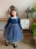 Vestido de otoño para niñas, primavera y otoño, para niñas medianas y grandes, invierno, nuevo vestido de princesa Aisha, vestido para niñas, estilo occidental, vestido pequeño.