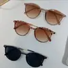 Nuevas Gafas de Sol Redondas de Metal Estilo Retro Artístico de Hong Kong para Mujer, Gafas de Sol de Marco Tachonado de Moda para Hombre, Protección Solar