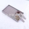 Bandeja para Joyas, Organizador de Almacenamiento de Aretes de Terciopelo Gris, Caja de Almacenamiento de Joyas con Cajón, Solución de Almacenamiento de Joyas