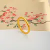 Anillo Antiguo Francés Jane Yue para Mujer Arena Vietnamita Dorada Mate Oro de Simulación Anillo con Pigmento No Fácil de Quitar Anillo de Lujo Fino