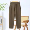 Calças Femininas de Meia-Idade para Outono e Inverno 2025, Novo Estilo, Forradas com Lã, Espessas, Fashion, Estilosas, Casuais, Emagrecedoras, Calças Harem Skinny
