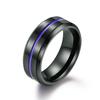 Anel bicolor de aço titânio pulseira masculina moda anel epóxi mil estilo novo JZ245