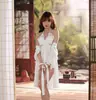 Camisola de Renda com Alça Estilo Desejo Puro para Mulheres, Conjunto de Homewear Sexy de Renda e Malha para o Verão, Pijama Fino de Novo Estilo