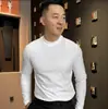 Sudadera Blanca de Gama Alta para Hombre, Estilo Primavera y Otoño, Camiseta de Manga Larga de Diseñador, Marca de Moda, Top Base Holgado