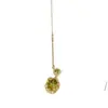 Colar Pingente Oval de Zircônia Banhado a Ouro Real 18K Corrente de Clavícula Simples Elegante Retrô Luxo Acessível Colar de Alta Qualidade