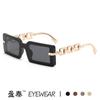 Gafas de sol con montura de espejo estilo retro moderno y transfronterizo, estilo popular de moda urbana para mujer.