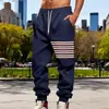 Moda de Inverno Transfronteiriça Novo Calça de Moletom Esportiva Jogger Masculina para Exterior, Forrada com Lã, Estilo Americano, Solta, Simples, Retro, Tendência