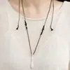 Nuevo Estilo Hebilla para Maceta Colgante Collar de Calabaza de Sándalo Diseño Retro Simple de Moda Colgante Nicho Versátil Cadena para Suéter