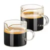 Taza de Espresso con Doble Pico, Vaso para Licores, Taza de Leche con Asa, Vidrio Transparente Accesorios para Cafetera Espresso