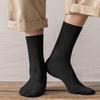 Calcetines de hombre otoño e invierno de caña media de algodón puro de algodón grueso desodorante primavera y otoño calcetines gruesos negros de caña larga medias de hombre