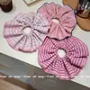 ¡Wow súper dulce~Chica dulce scrunchie rosa a rayas para el pelo 2026 nueva banda elástica para que las mujeres se aten el pelo