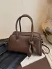 Bolsa Boston Grande Capacidade Bolsa de Mão Feminina 2025 Nova Bolsa de Trabalho de Alto Padrão Bolsa de Ombro Transversal de Luxo Leve