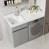 Gabinete de lavandería para balcón con fregadero integrado y tabla de lavar, gabinete para lavadora de carga frontal, combinación de gabinetes de baño, venta al por mayor de fábrica