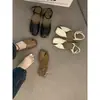 Sandalias de Viaje Cerradas Color Marrón Brisa Nocturna para Mujer, Zapatos Romanos Mary Jane Estilo Hada Retro Francés Verano 2025