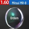 1.61MR-8 Lente Miopia Lente Mitsui Anti-azul com Filme Duro Resina Lens Trimming