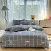 Nuevo conjunto de cuatro piezas estampado de algodón con aloe vera, amigable con la piel, para uso en casa, conjunto de cuatro piezas al por mayor, conjunto de cuatro piezas de algodón suave lavado