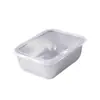 Bandeja de preparación de acero inoxidable con tapa, Bandeja cuadrada estilo japonés, Caja de almacenamiento multiusos para refrigerador doméstico, Caja de almacenamiento de frutas para puesto comercial