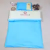 Conjunto de roupa de cama para soneca de bebê de cor sólida para jardim de infância, conjunto de três peças com fronha, protetor de colchão e enchimento de edredom, conjunto de seis peças para soneca de jardim de infância