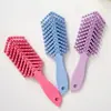 Nuevo peine curvo grande calado transfronterizo para hombres y mujeres, para peinado voluminoso, cabello liso y masaje, peine de espina de pescado