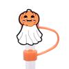 Tapa Antipolvo para Vaso de Agua Temática de Halloween de 8/10 mm Tapa de Popote Suave de Goma para Bricolaje Cubierta de Popote Reutilizable en Stock