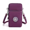 Bolsa transversal para celular estilo coreano transfronteiriça feminina de tecido bolsa para celular com alça de pescoço bolsa de braço esportiva carteira de moedas de pulso vertical