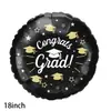 Temporada de Graduación Nueva Transfronteriza Koala Búho Sol Dibujo Animado Globo de Película de Aluminio Ceremonia Fiesta Globo Redondo de Papel de Aluminio