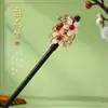 Grampo de Cabelo de Garça Voadora Estilo Antigo Grampo de Cabelo de Ébano Sintético Acessórios Hanfu Novo Estilo Chinês Grampo de Cabelo Cheongsam Joias Atacado para Mulheres