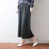 Nueva Falda de Punto de Lana Pura para Mujer Otoño/Invierno 2026, Falda Midi de Color Sólido de Alta Gama con Diseño Calado en Línea A