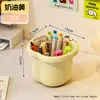 Portalápices Creativo Inclinado Caja de Almacenamiento de Papelería Dopamina Organizador de Escritorio para Estudiantes Artículo de Alto Valor para Regreso a Clases