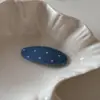 Grampo de cabelo de ganga azul com bolinhas temperamento grampo de bico de pato lateral geométrico grampo bb grampo simples versátil para franja acessório de cabelo para cabeça