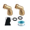 Conector de Mangueira de Jardim Amazon Adaptador Anticongelante Rosca Externa para RV Conector Rápido de Latão com Válvula de Esfera Transfronteiriço