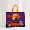 Bolsa Impermeable para Regalo de Fiesta, Bolsa para Dulces, Bolsa Tote Impresa de Tela No Tejida, Bolsa Impresa de Halloween para Empaque para Llevar
