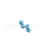 Aretes de Aleación de Titanio F-136 de Cuatro Eslabones y Estrella de Cinco Puntas con Incrustación de Circonita en Forma de Estrella, Joyería para Piercings de Titanio G23