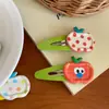 Pinza para el pelo de lunares a cuadros de manzana Pinza BB Ojos Grandes Divertida Pinza Rompepelo Pinza para Flequillo Pinza Lateral Pinza para el pelo Nuevo