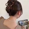 Elegante y suave clip de lazo de estilo coreano para mujer, ligero, de lujo, de alta calidad, con clip de tiburón en la parte posterior, tocado, horquilla