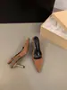 Primer Encuentro: Sandalias de Punta Estilo Francés de Gama Alta de Nicho, Zapatos de Hada, Primavera/Verano 2026, Tacones Altos Marrones de Punta