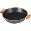 Plato negro de melamina plato creativo para platos occidentales imitación porcelana plástico disco binaural cuenco para col fermentada pescado cuenco grande plato hondo para sopa comercial