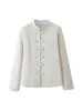 Comercio Exterior Transfronterizo Ropa de Mujer Europea y Americana, Venta Caliente de Aliexpress Moda de Gama Alta Color Sólido Retro Cuello Alto Abotonada Chaqueta Corta